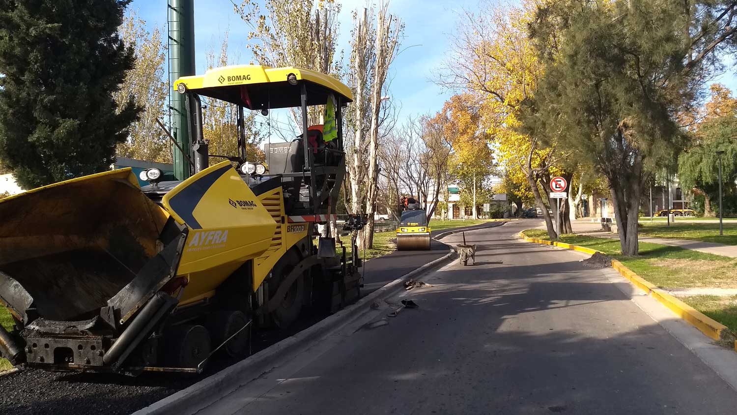 Obra de pavimentación de AYFRA en Mendoza