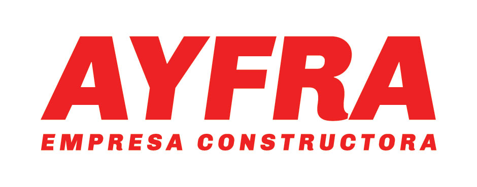 Logo de AYFRA donde las letras son rojas y el fondo blanco